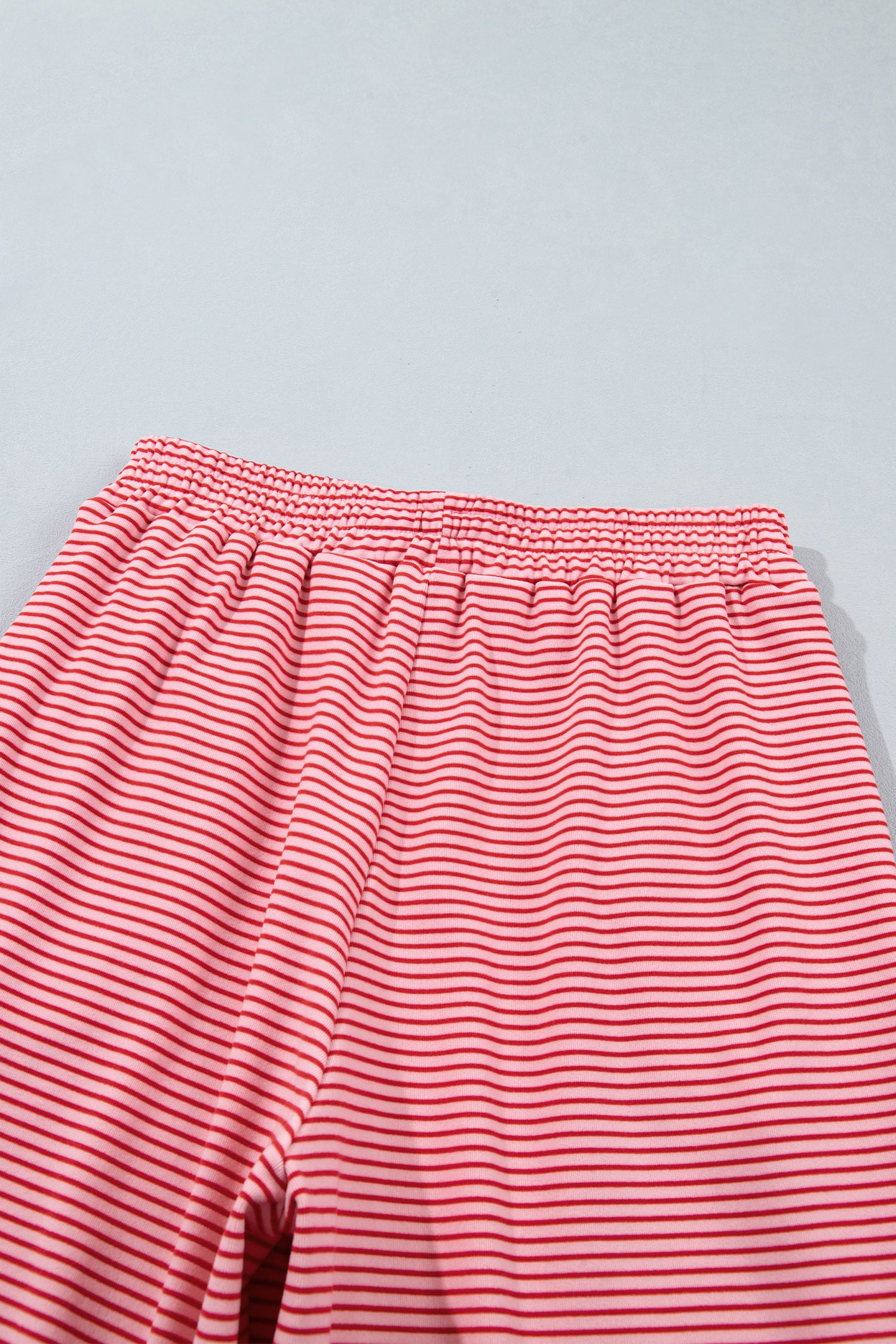 Striped Drop Shoulder Long Sleeve Pant Set