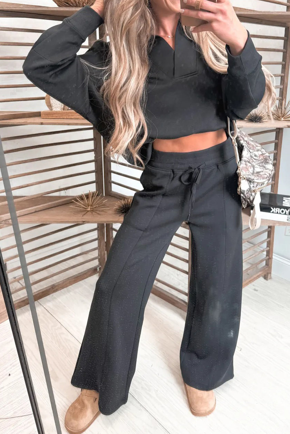 Quarter-Zip Two-Piece Set