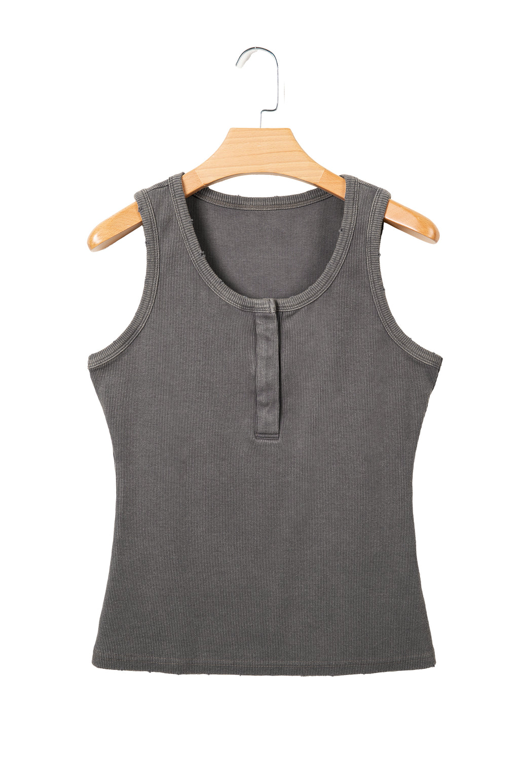 Distressed Mineral Wash Ribbed Tank