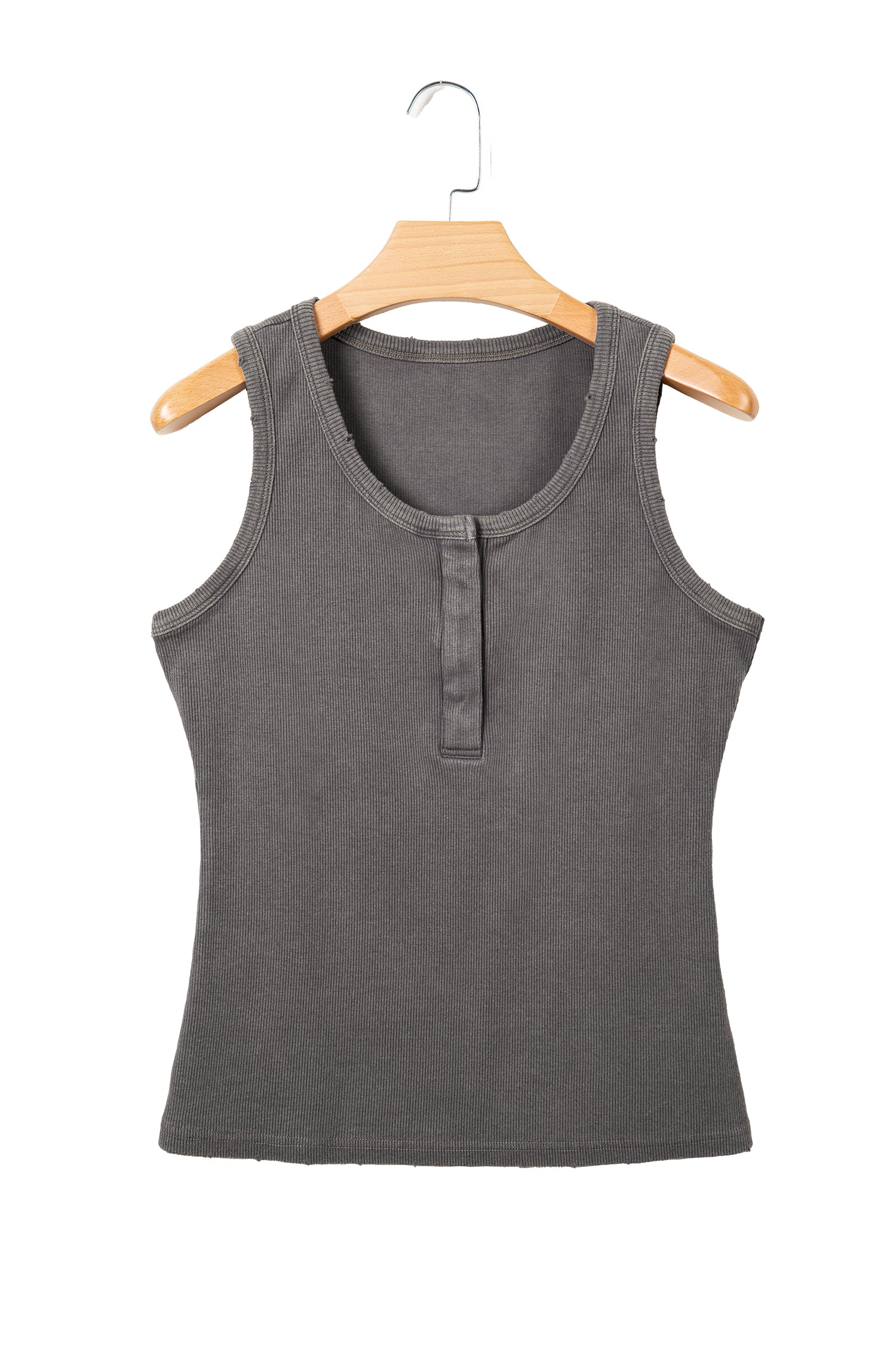 Distressed Mineral Wash Ribbed Tank
