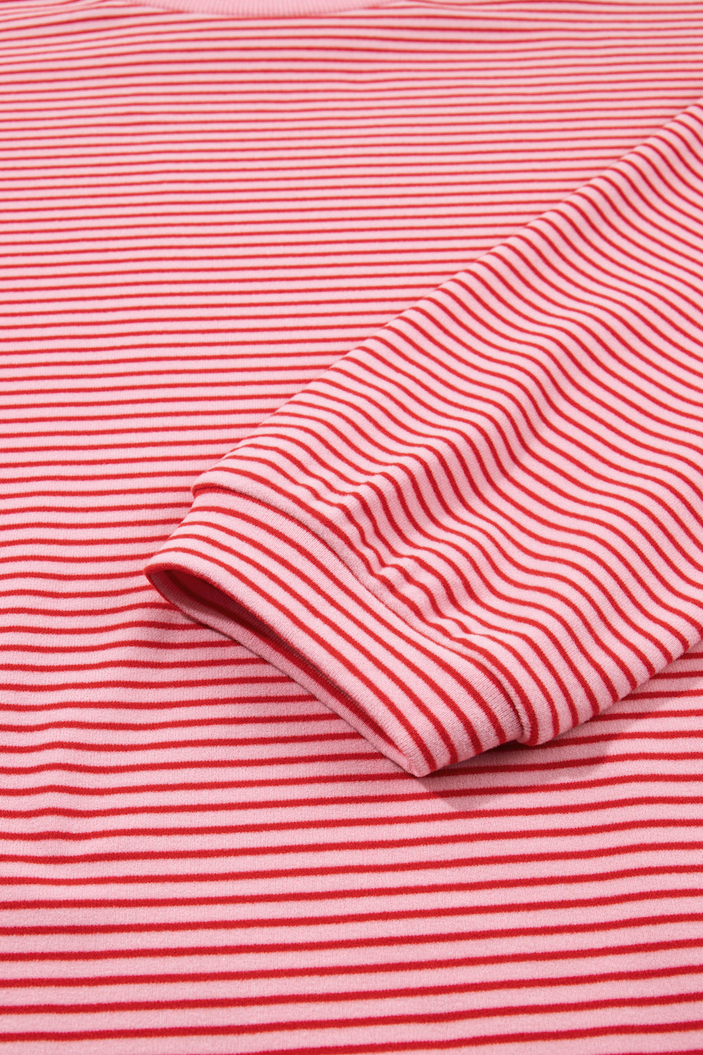 Striped Drop Shoulder Long Sleeve Pant Set