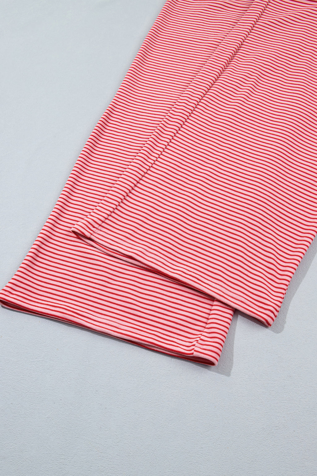 Striped Drop Shoulder Long Sleeve Pant Set
