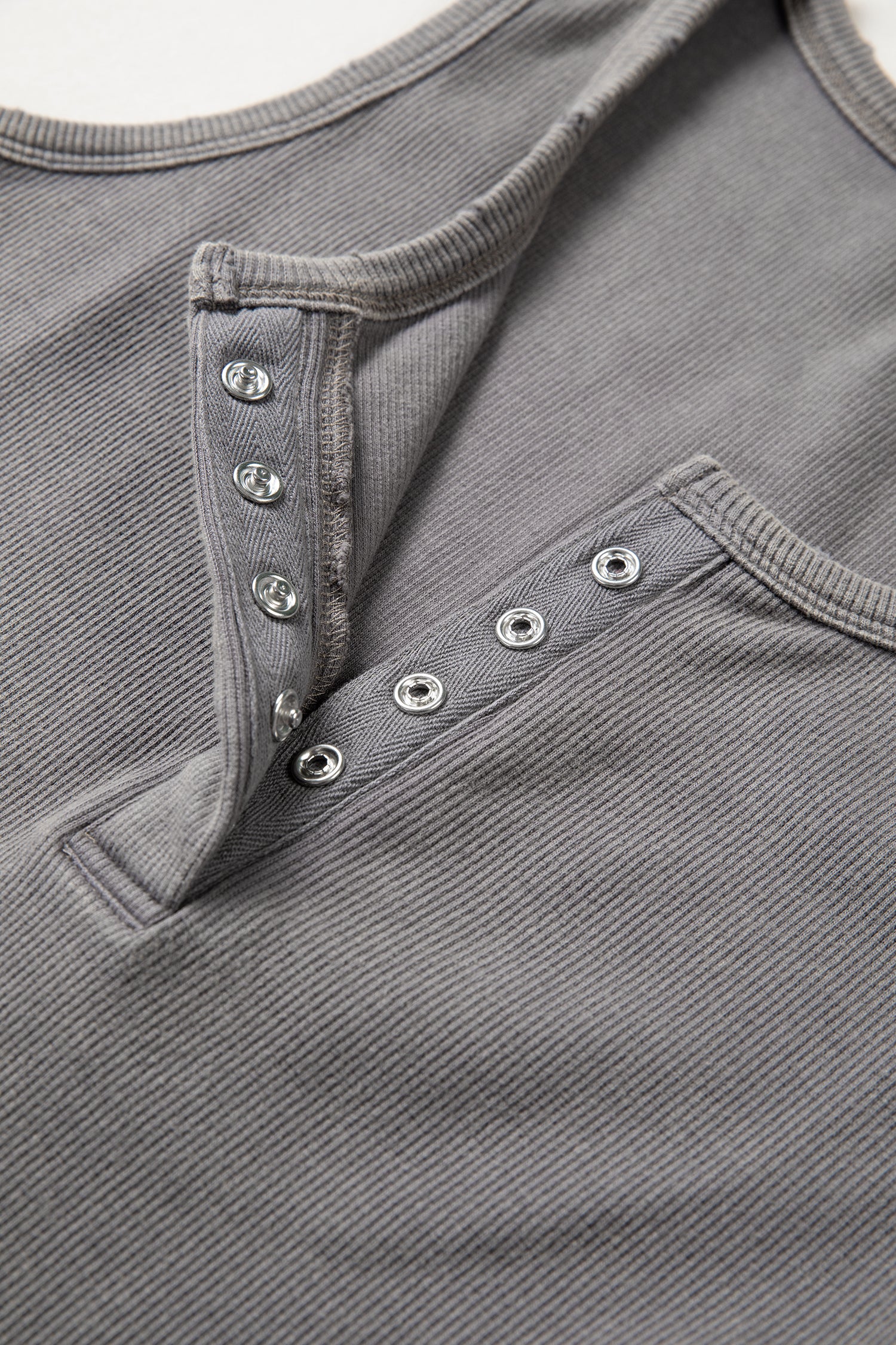 Distressed Mineral Wash Ribbed Tank