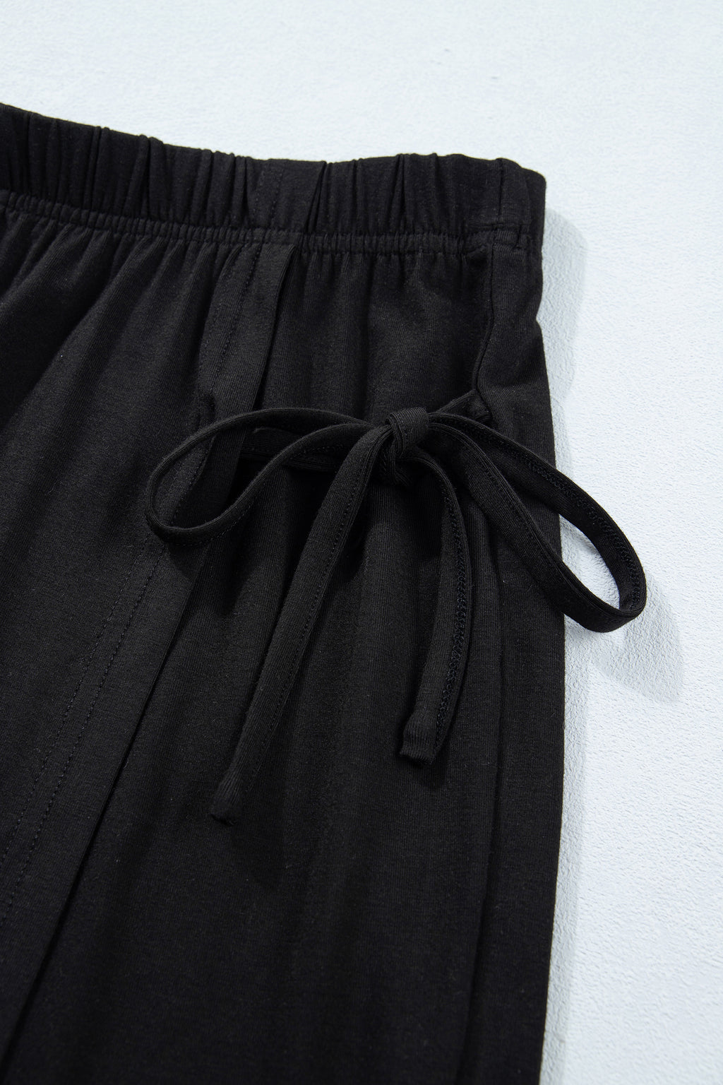 Black Oversize Tee with Wrap Mini Skort