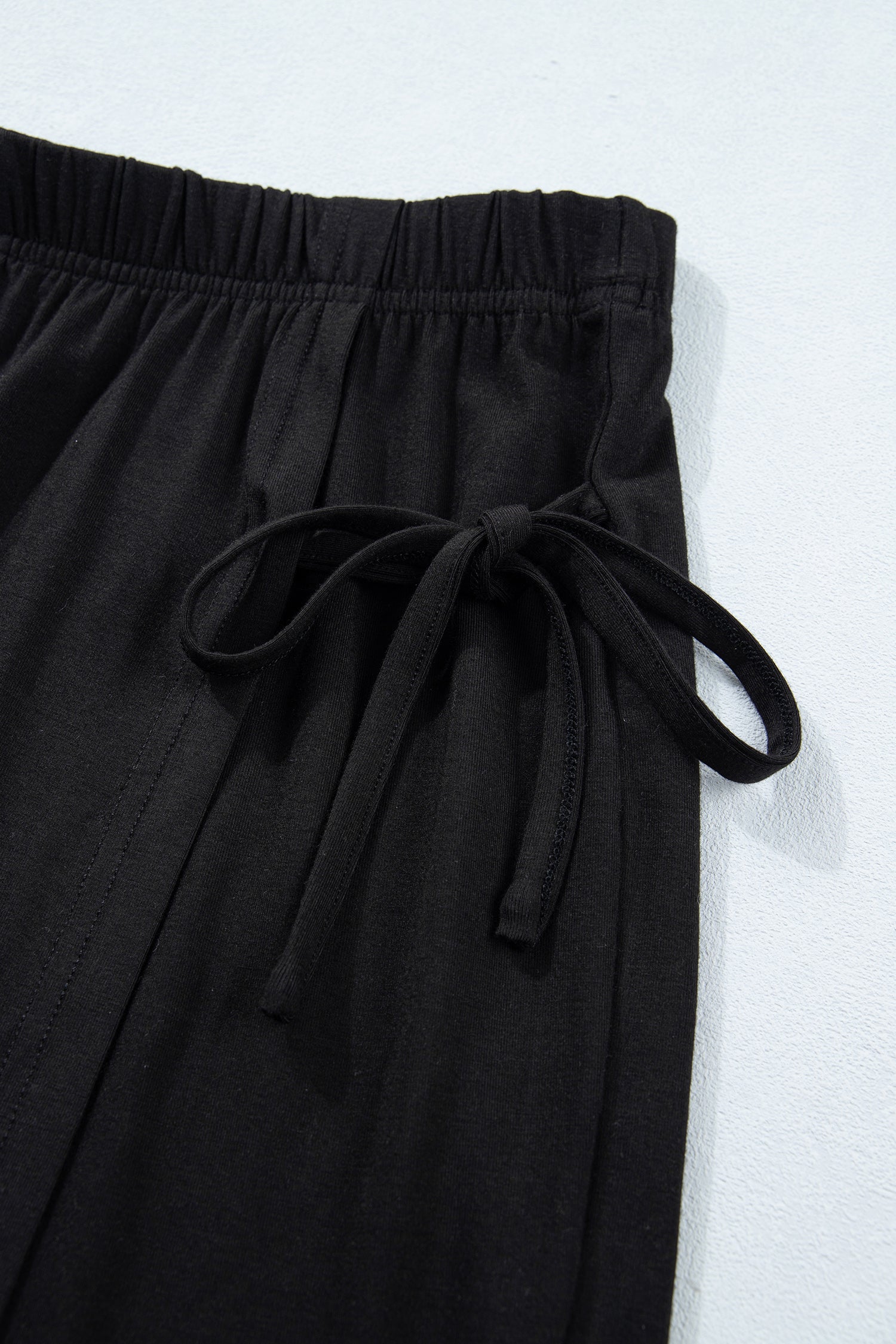 Black Oversize Tee with Wrap Mini Skort
