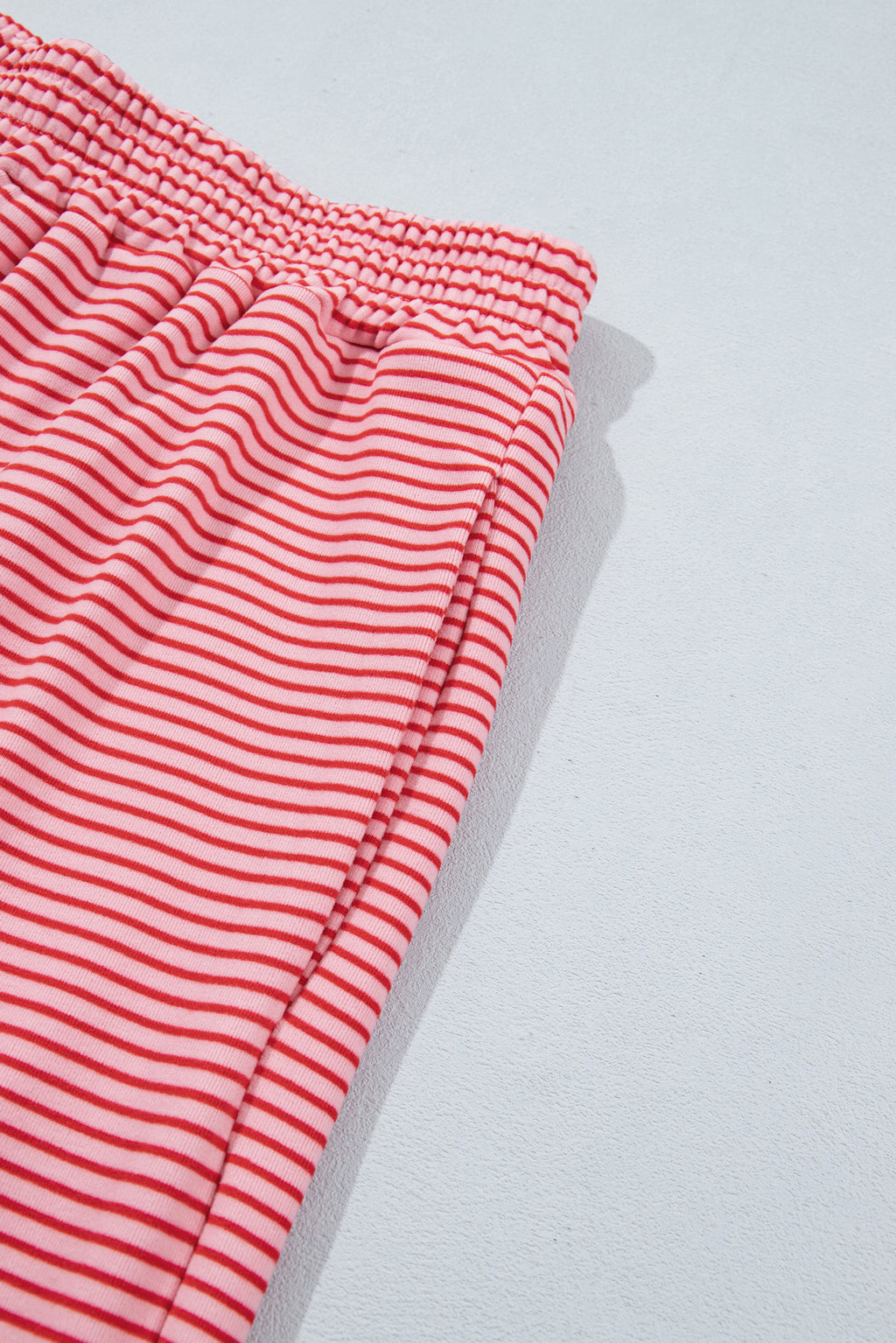 Striped Drop Shoulder Long Sleeve Pant Set