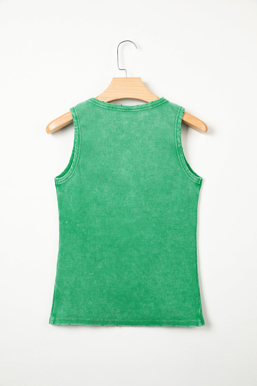 Distressed Mineral Wash Ribbed Tank