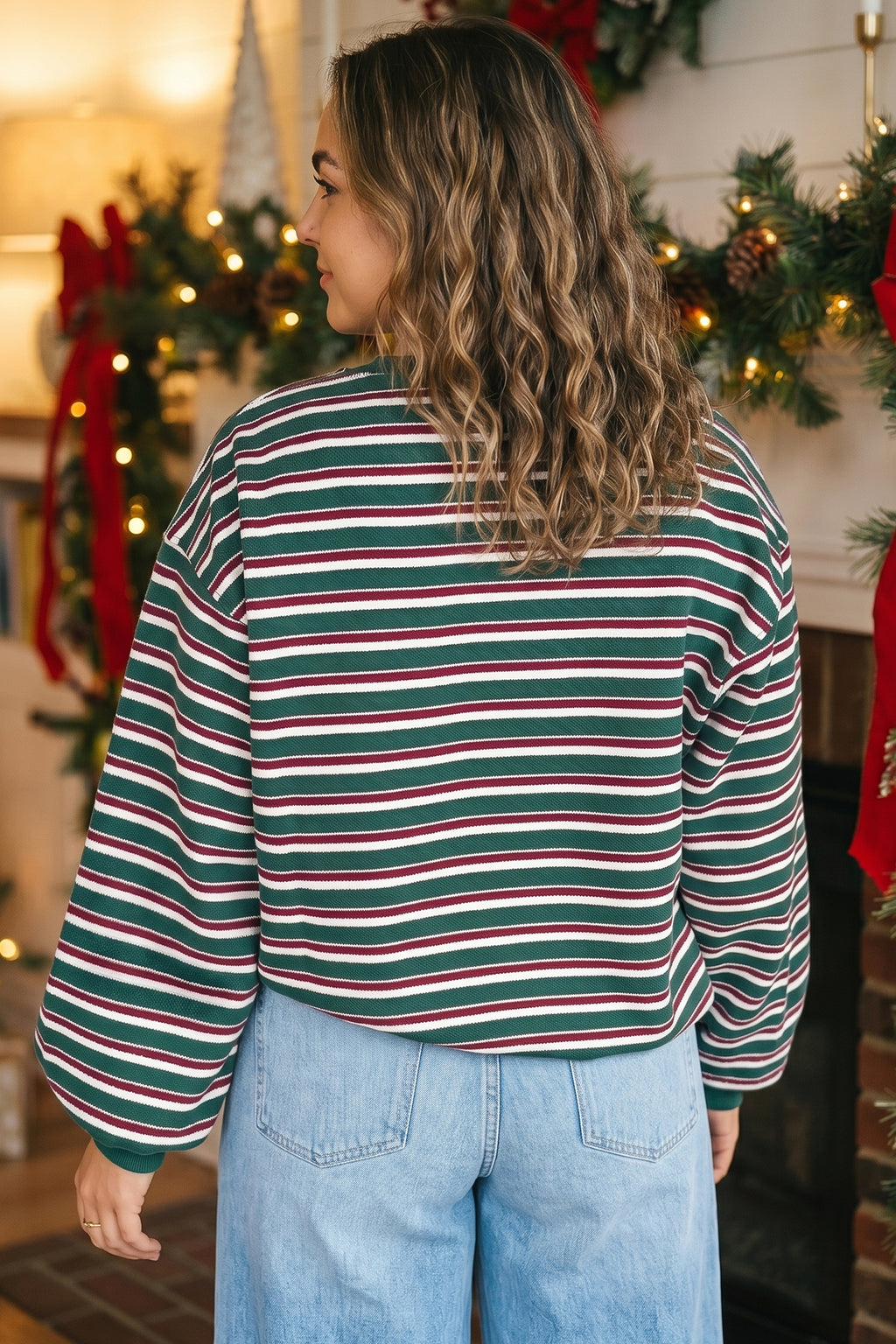 Green Stripe Striped Long Sleeve