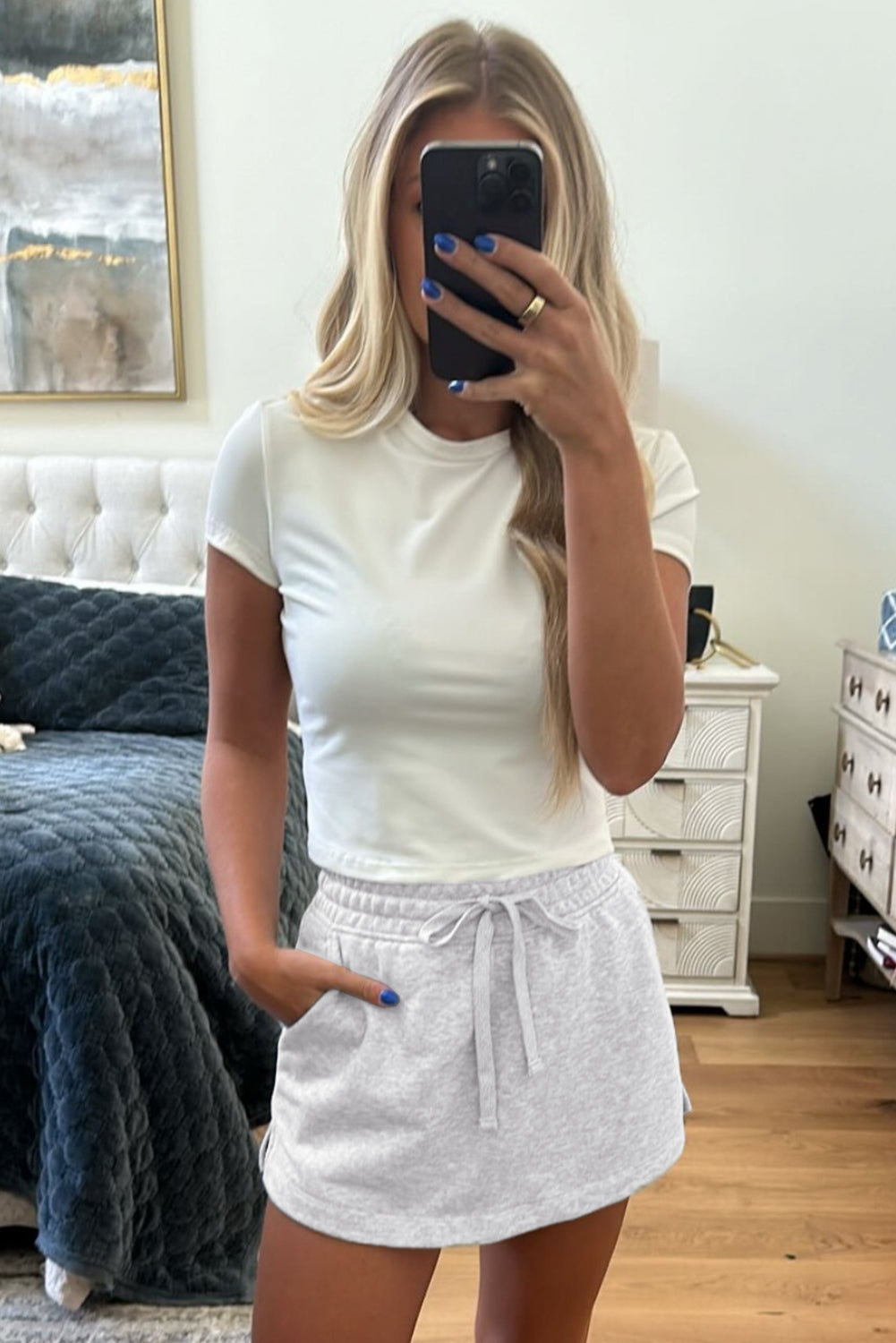 Light Grey Mini Skort