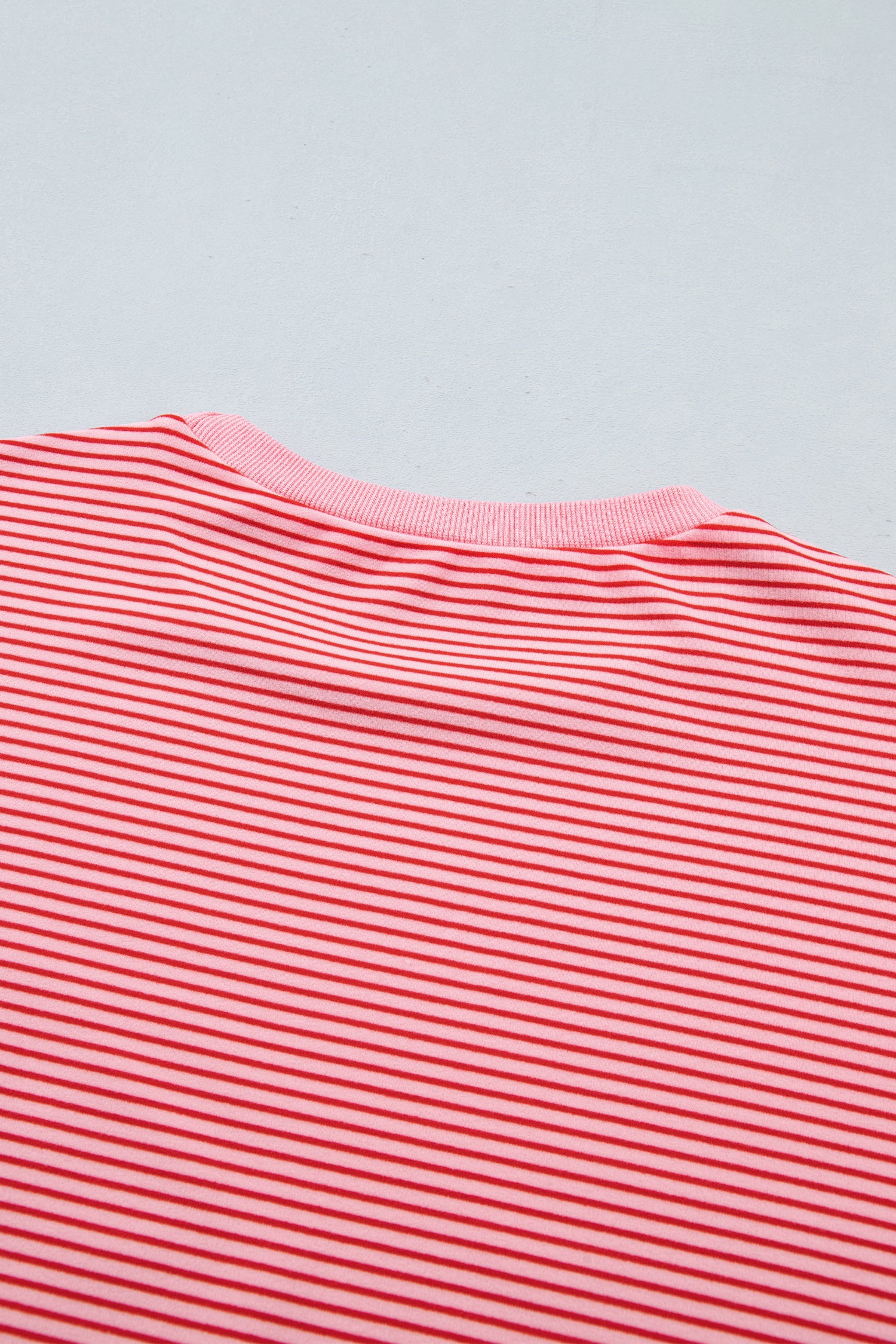 Striped Drop Shoulder Long Sleeve Pant Set