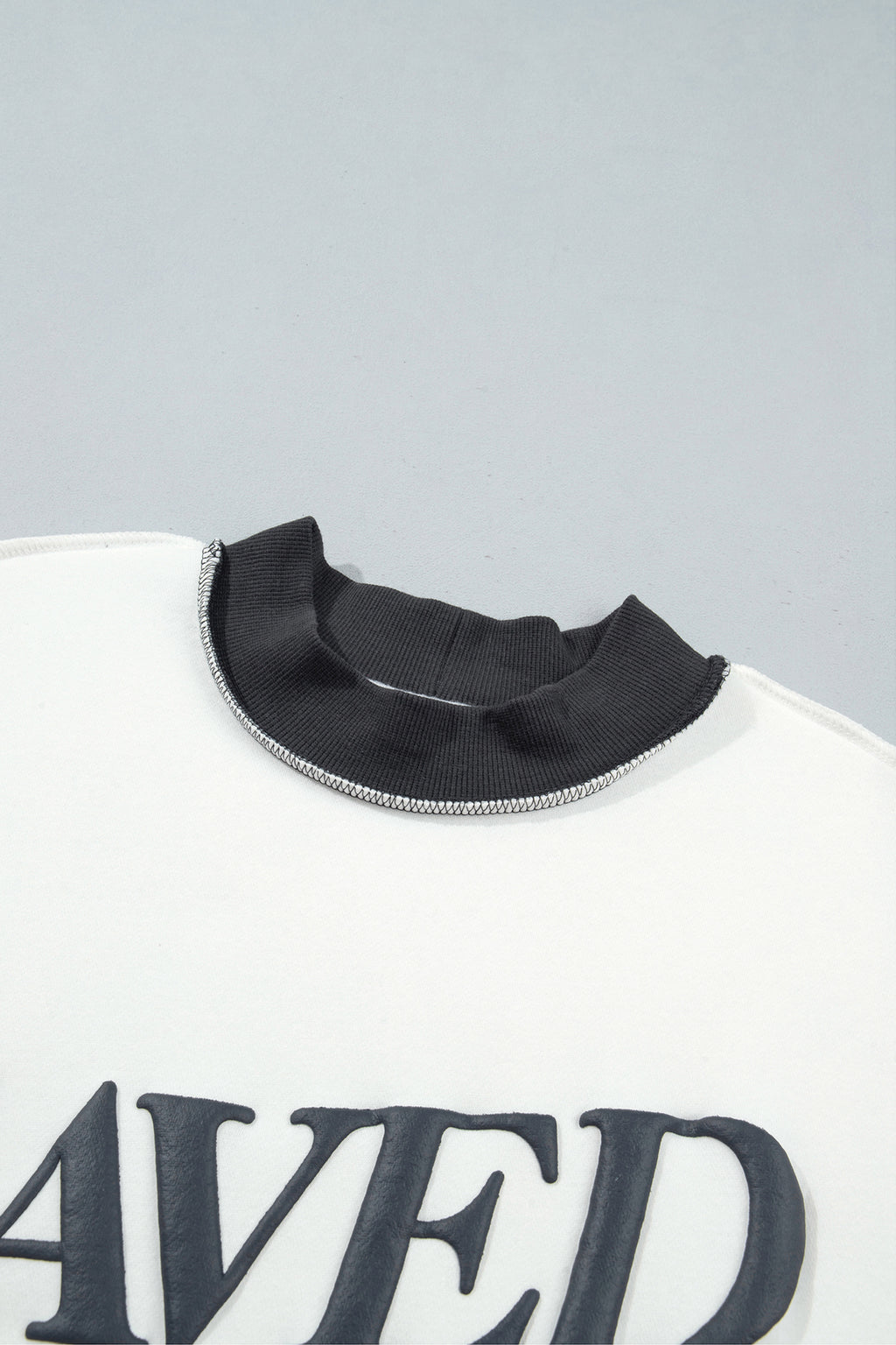 Saved By Grace Block Mock Neck Sweatshirt