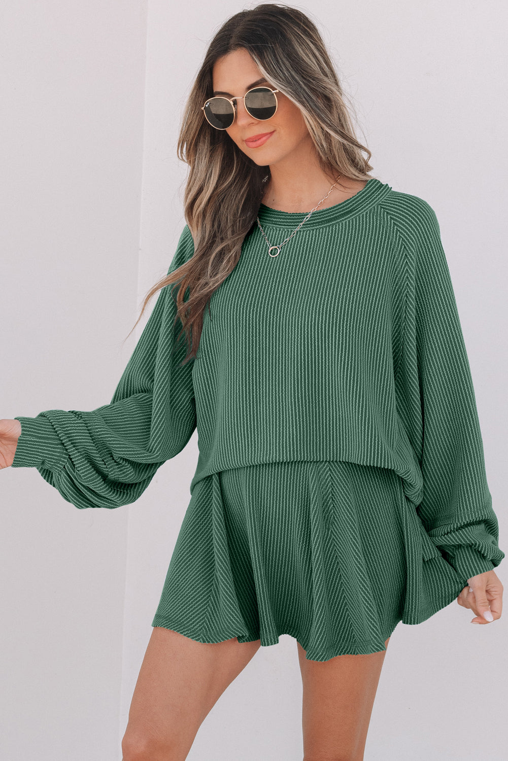 Corded Top and Mini Skort Set