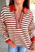 Red Striped Quarter Zip