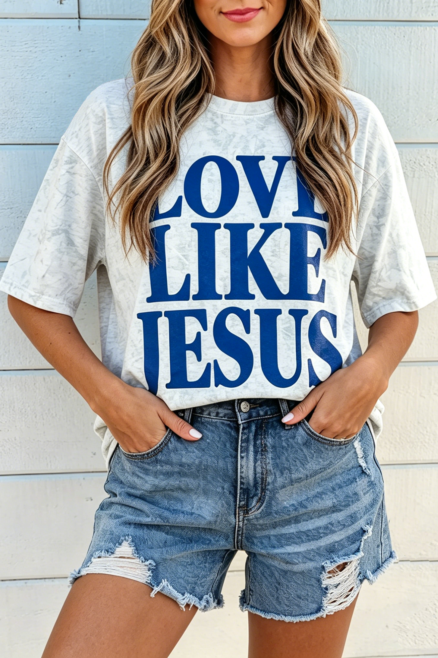 Love Like Jesus Camouflage Oversized T Shirt
