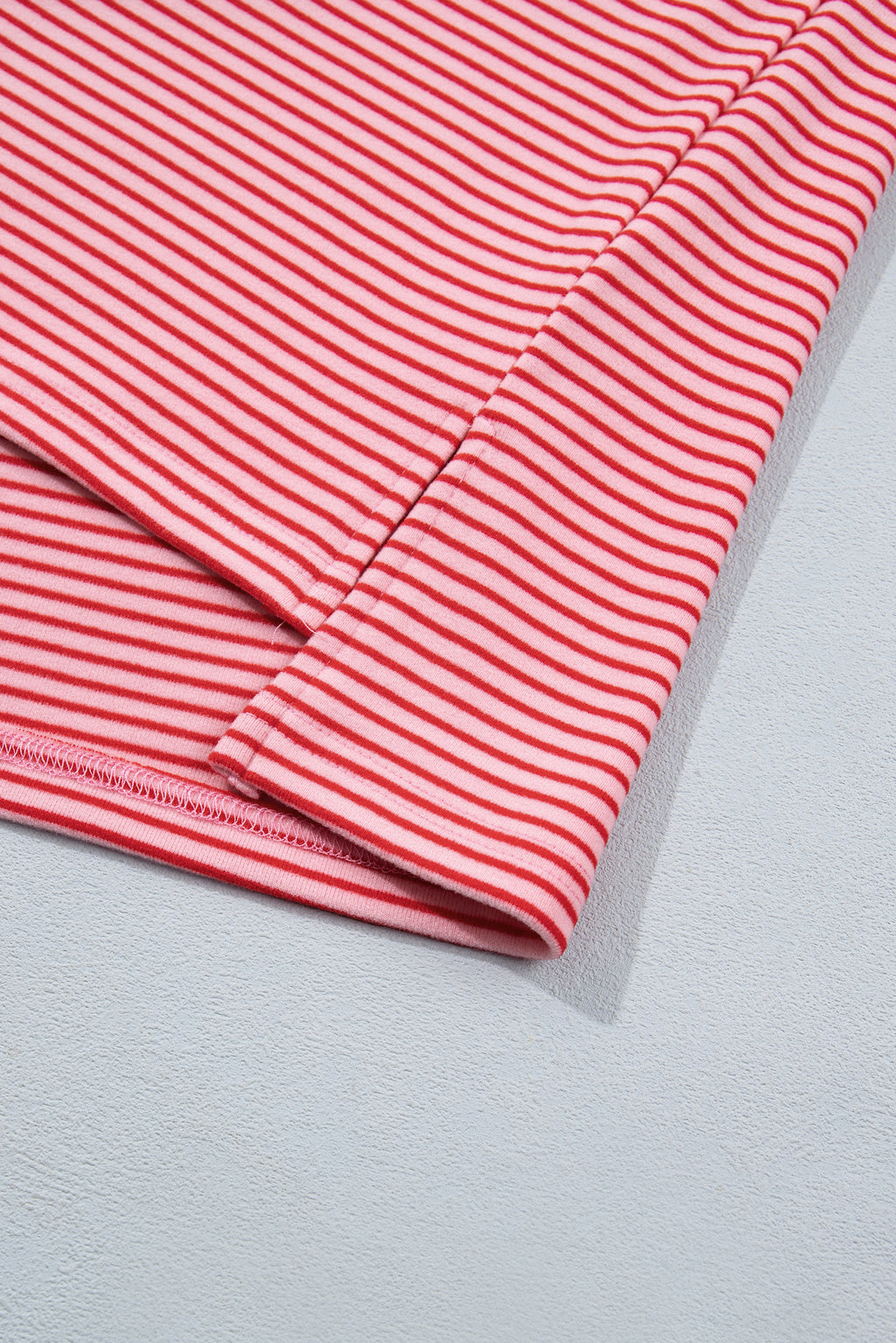 Striped Drop Shoulder Long Sleeve Pant Set