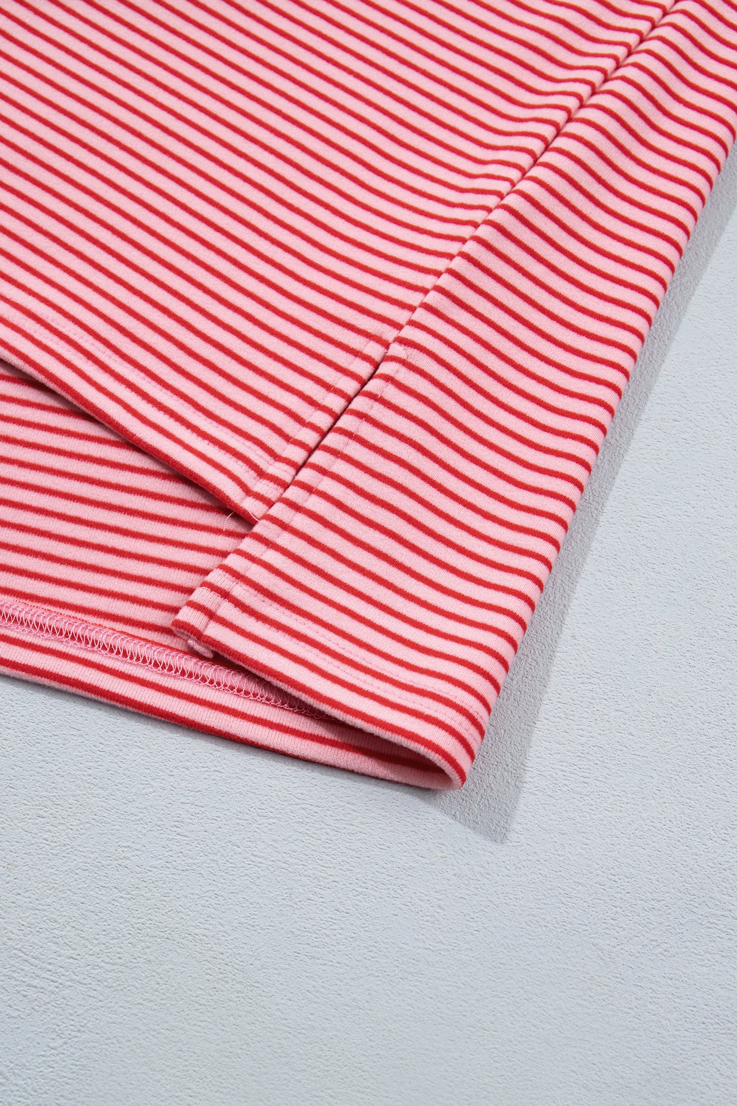 Striped Drop Shoulder Long Sleeve Pant Set
