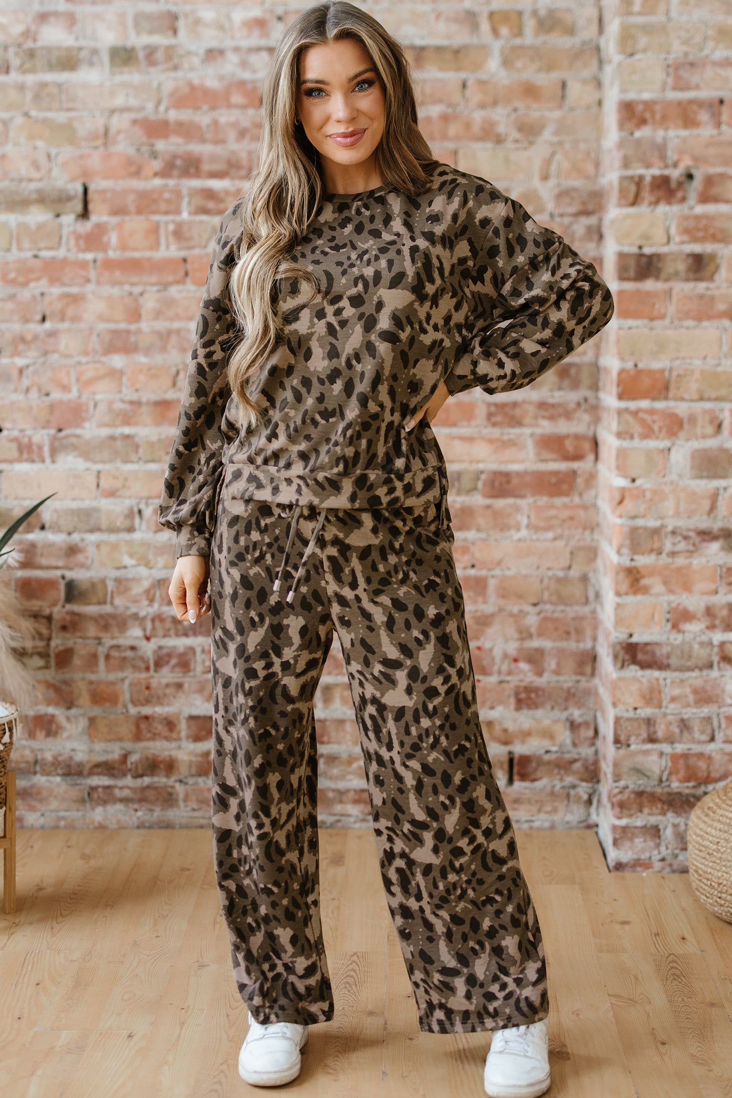 Leopard Print Two-Piece Set