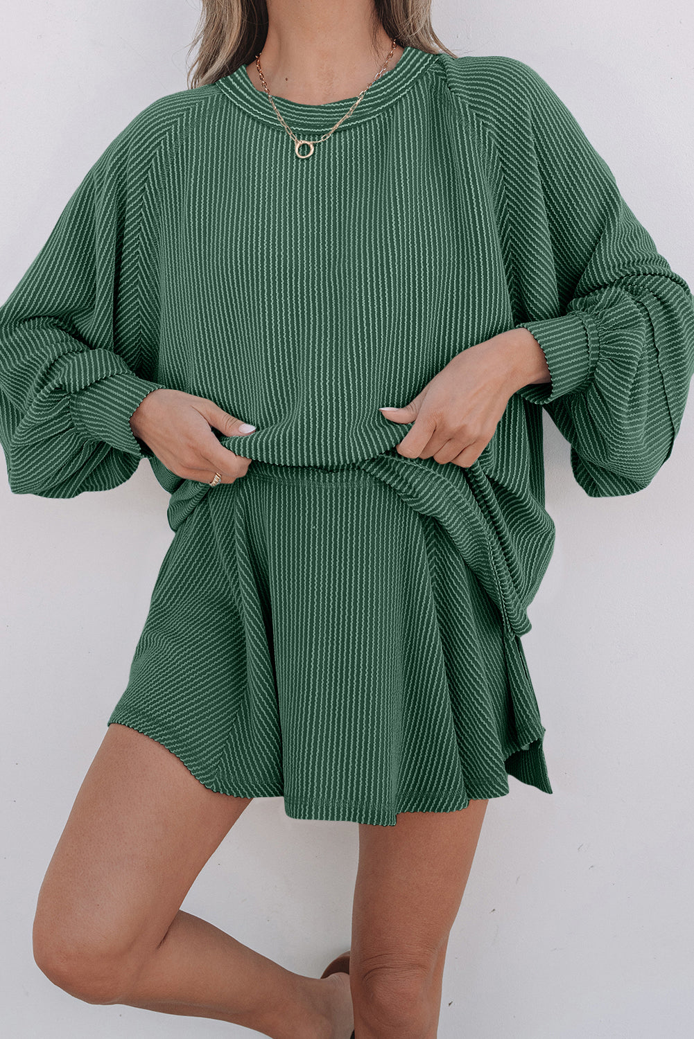 Corded Top and Mini Skort Set