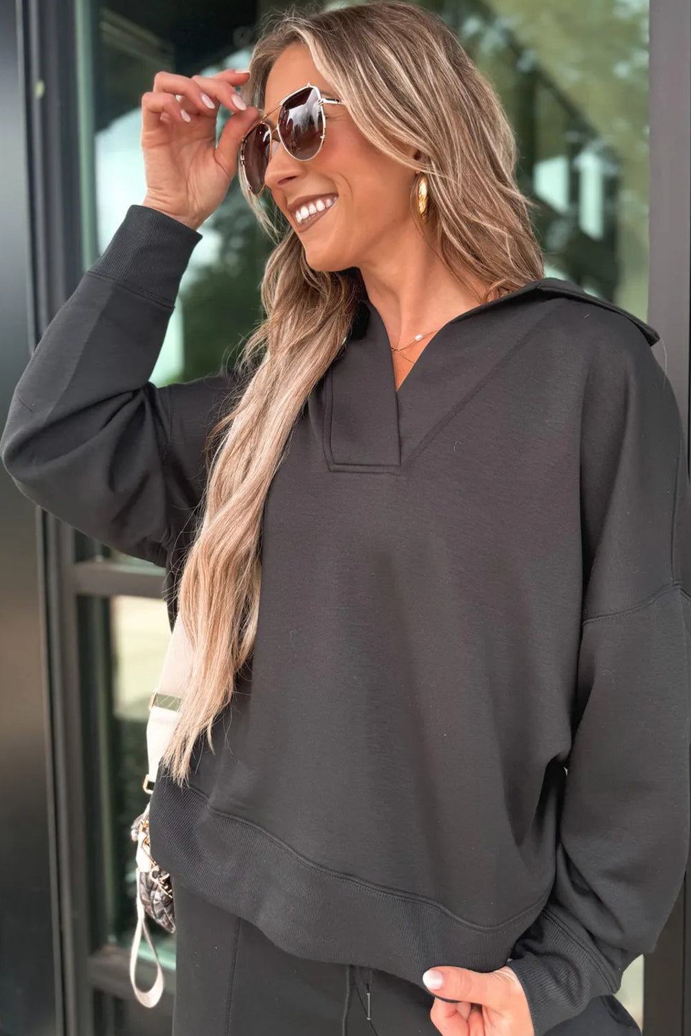 Quarter-Zip Two-Piece Set