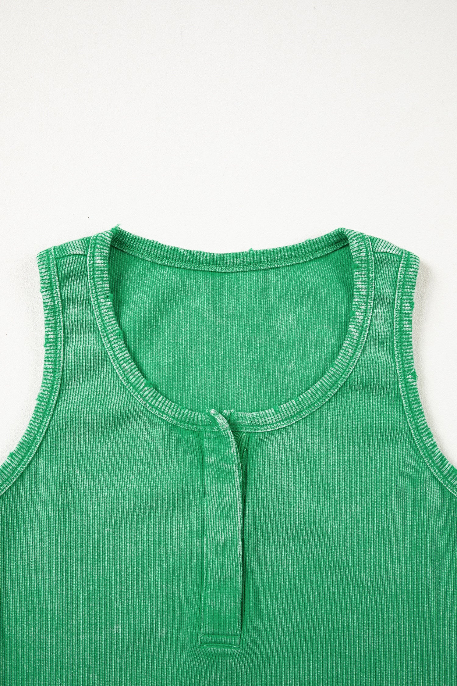 Distressed Mineral Wash Ribbed Tank