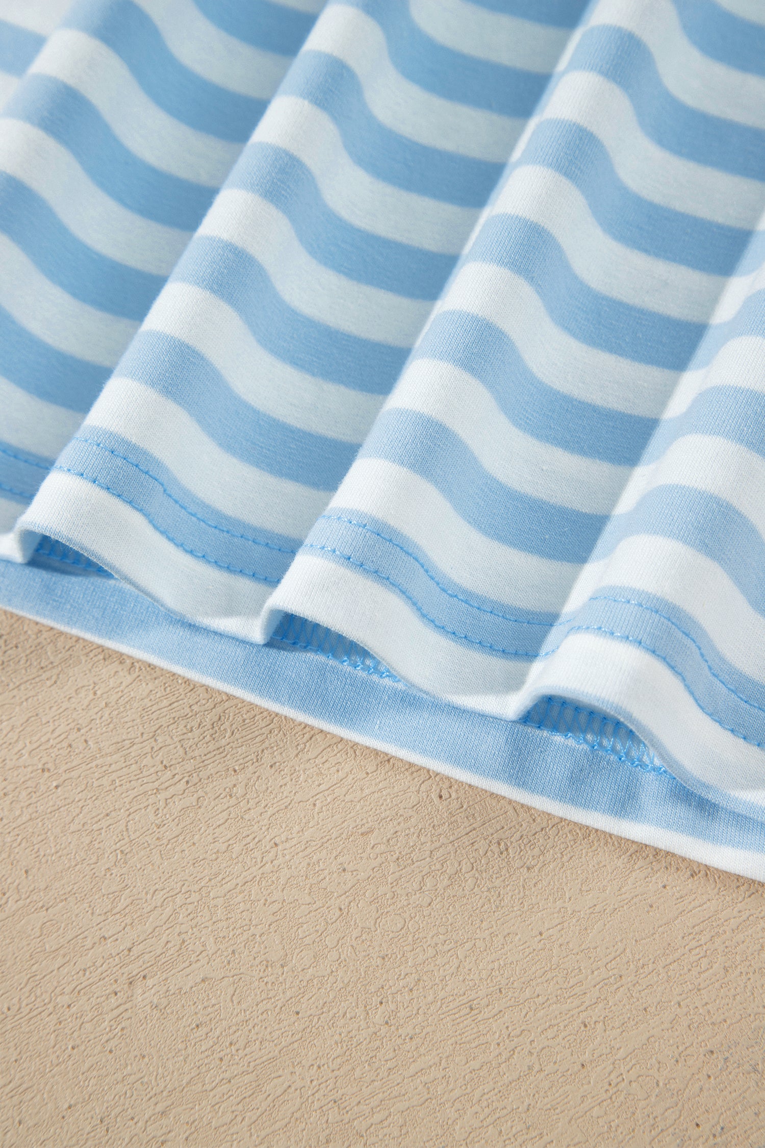 Sky Blue Stripe Tank & Mini Skort Set