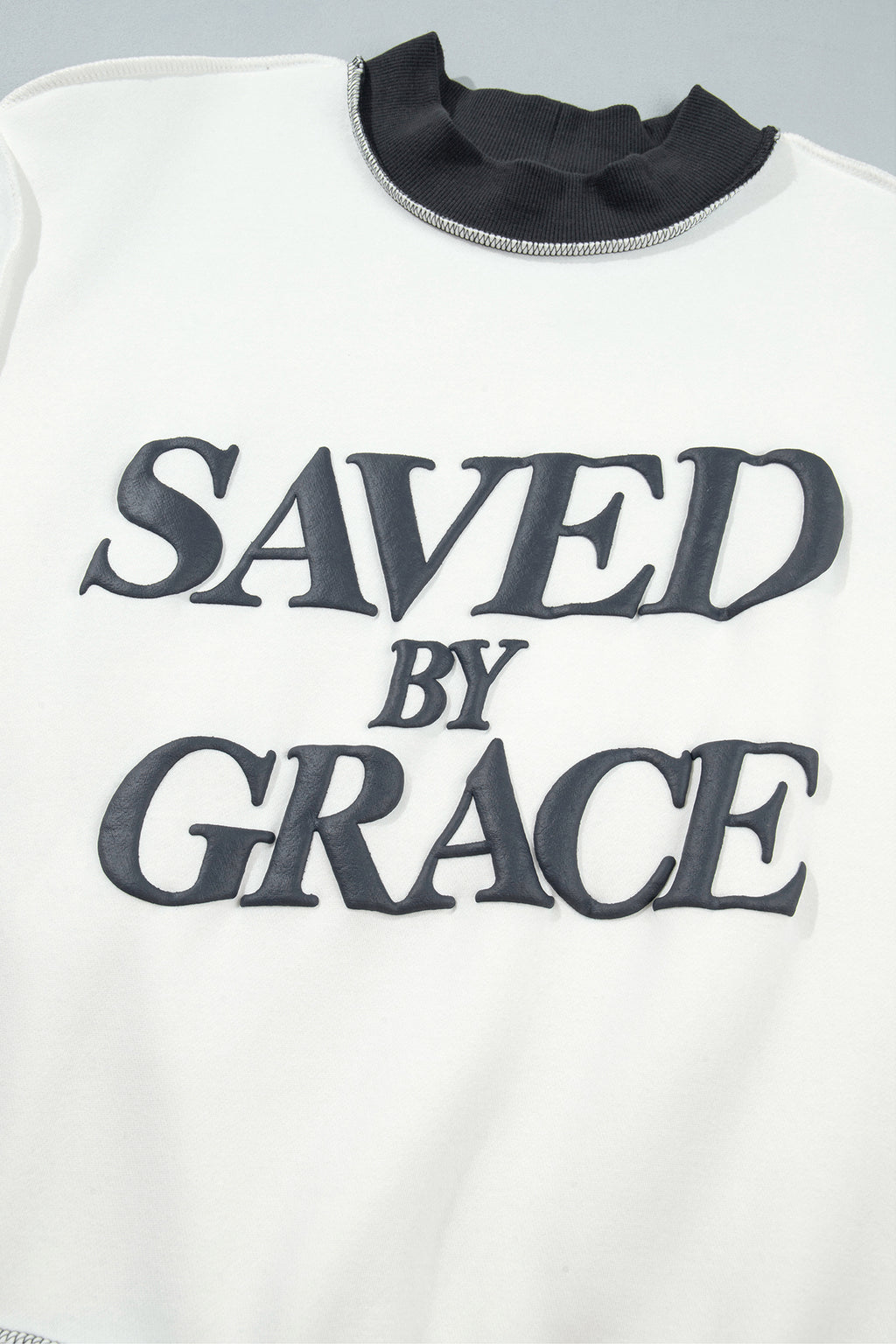 Saved By Grace Block Mock Neck Sweatshirt