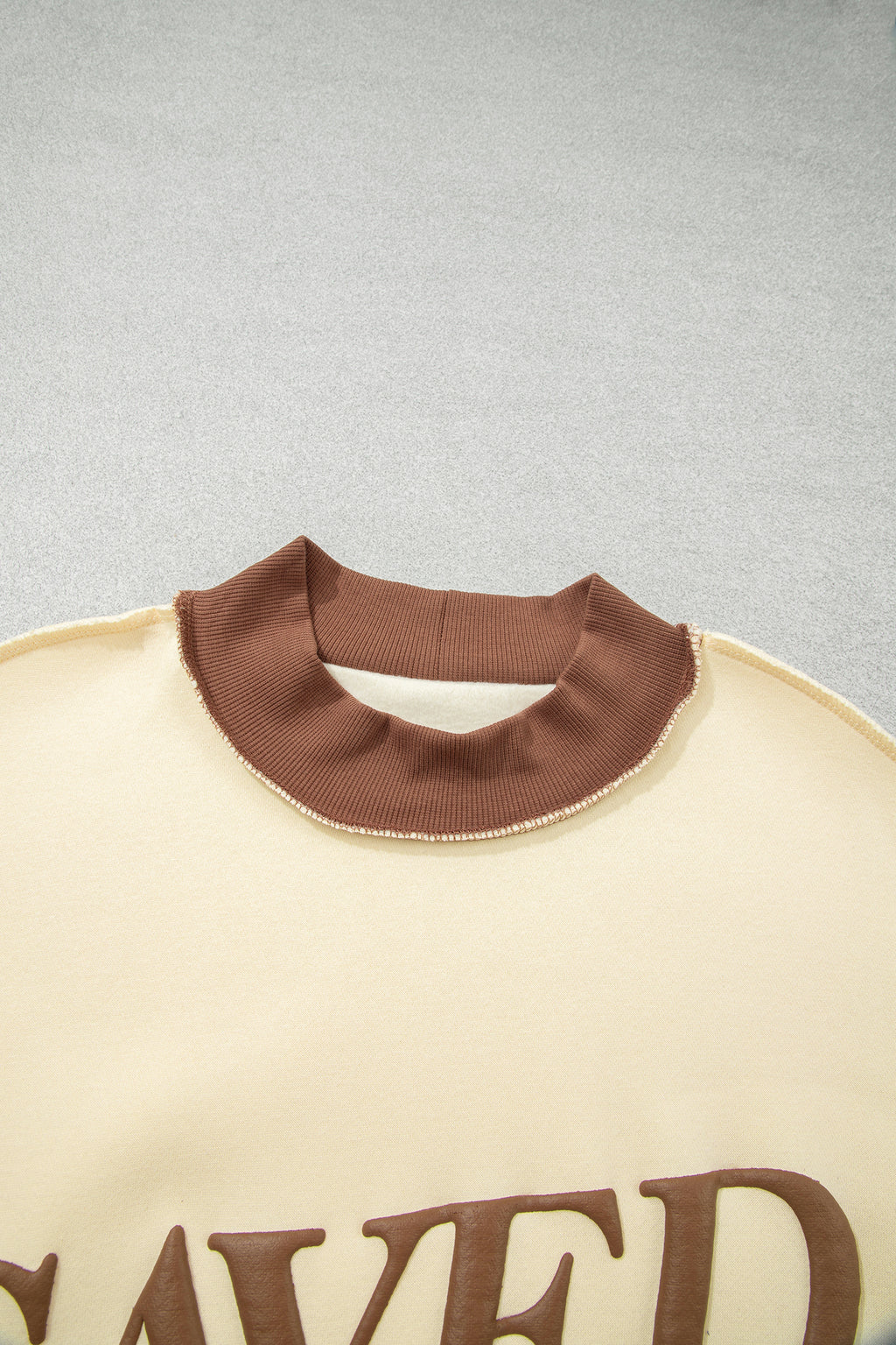 Saved By Grace Block Mock Neck Sweatshirt