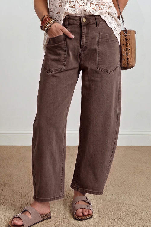 Ankle-length Barrel Jeans