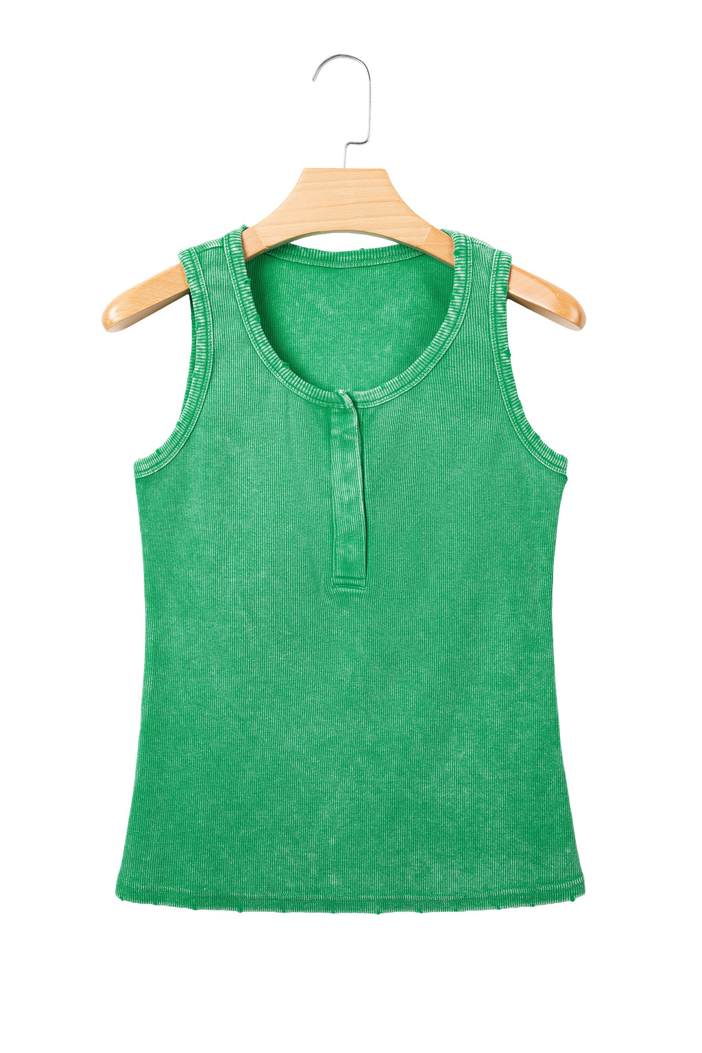 Distressed Mineral Wash Ribbed Tank