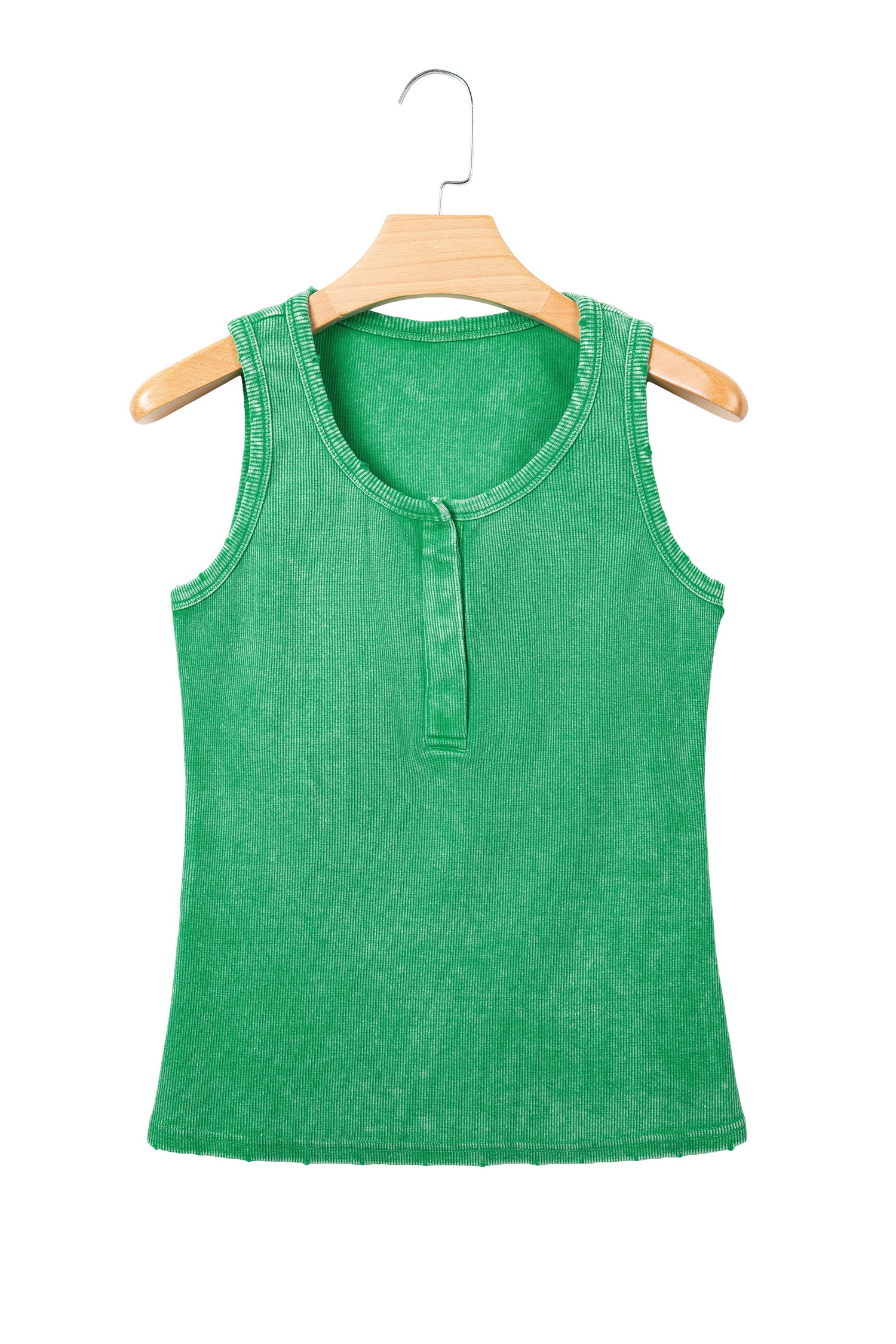 Distressed Mineral Wash Ribbed Tank