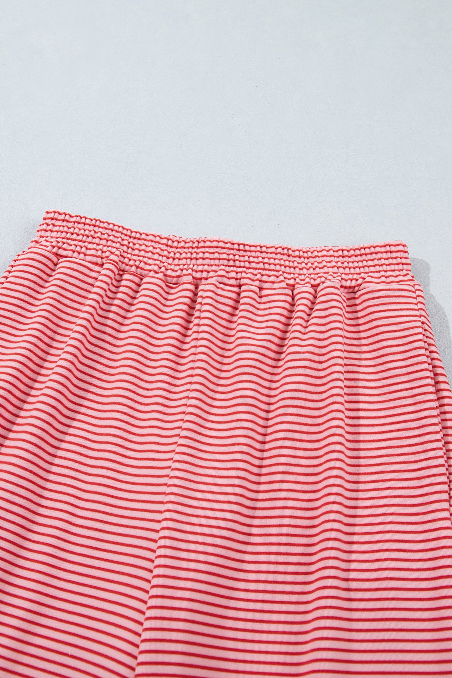 Striped Drop Shoulder Long Sleeve Pant Set