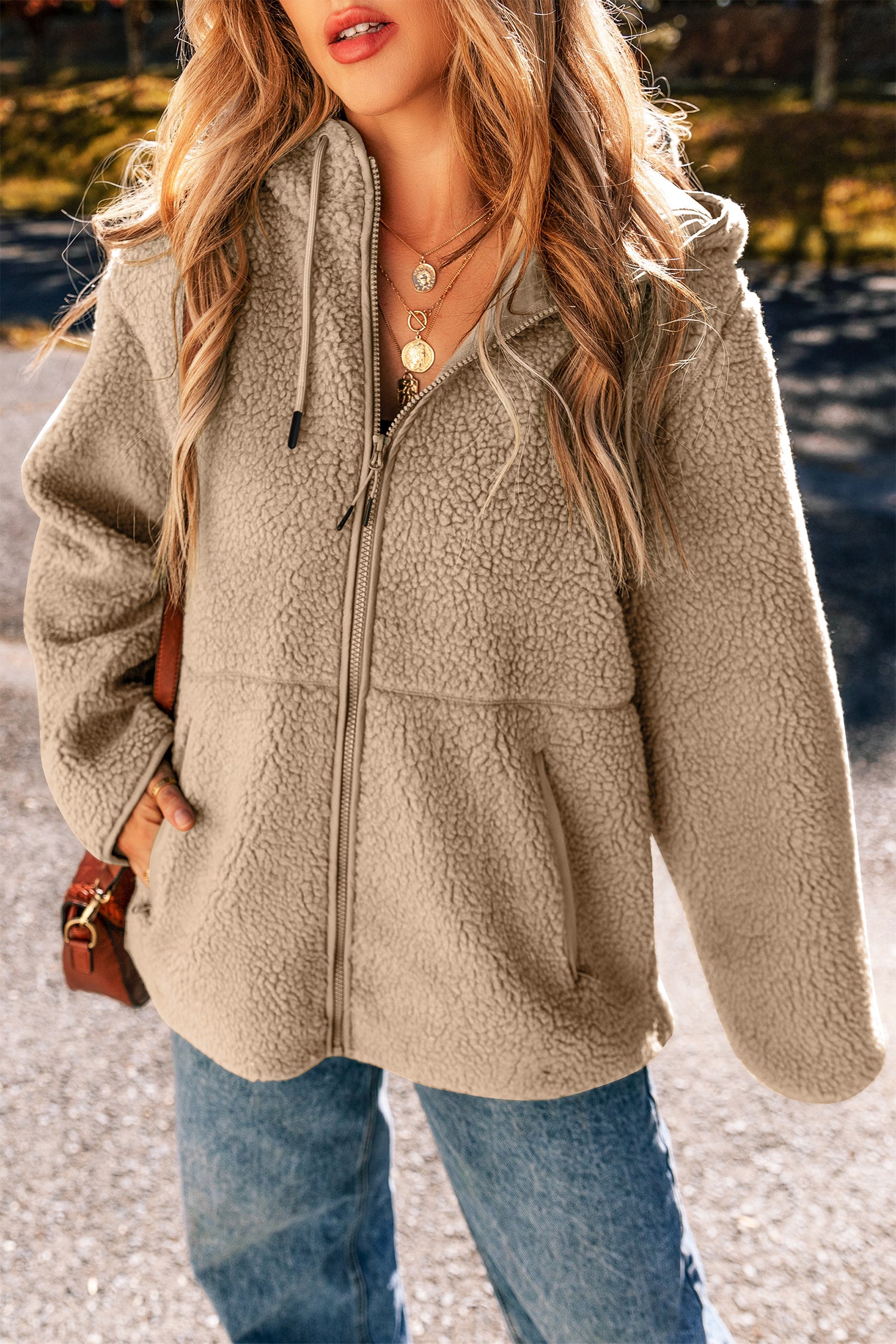 Beige Fleece Jacket