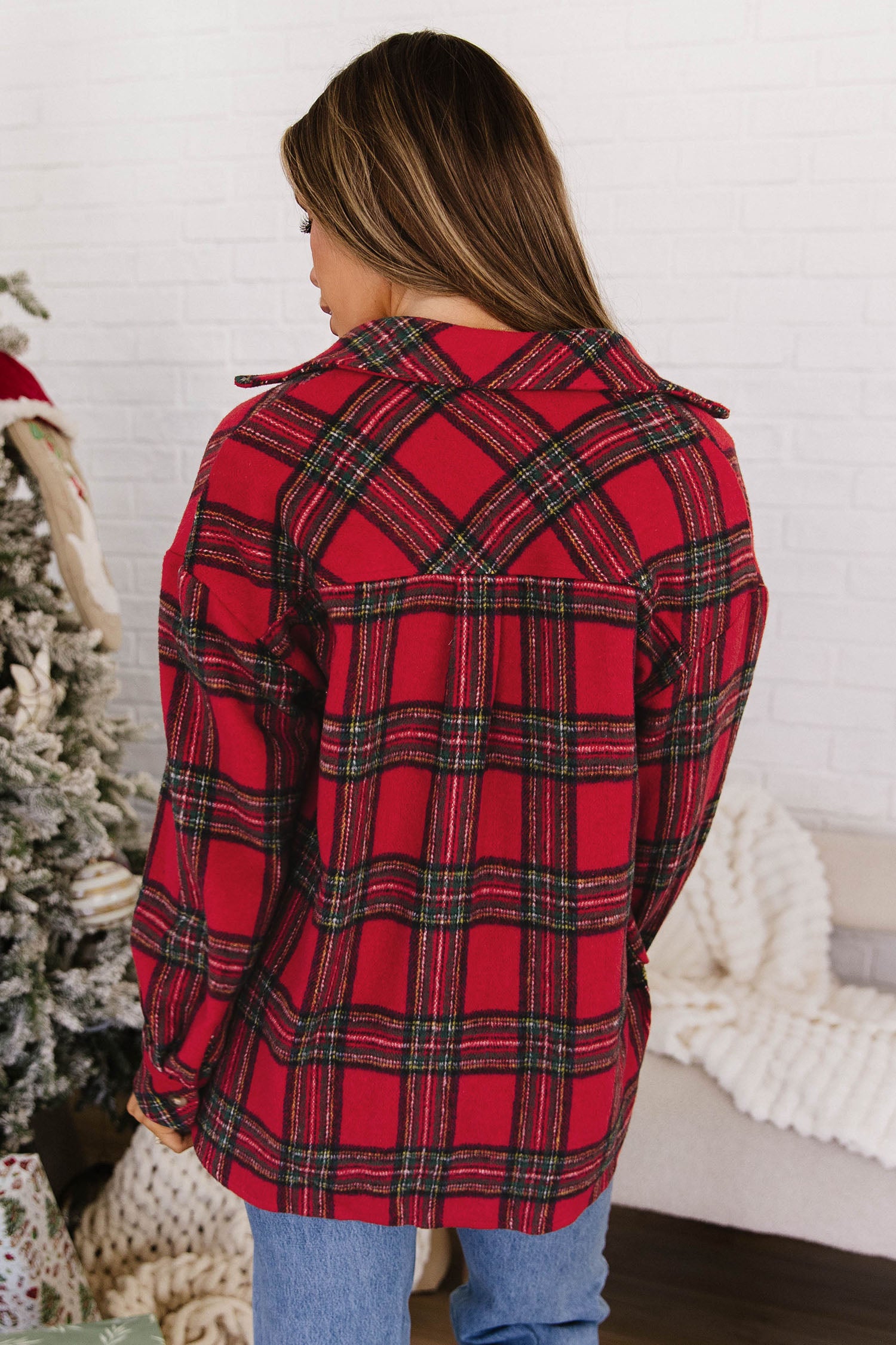 Red Plaid Button-up